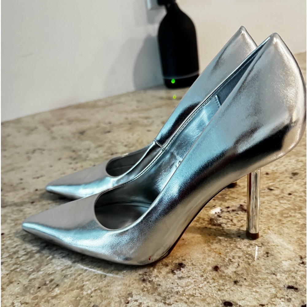 Metallic Silver High Heel